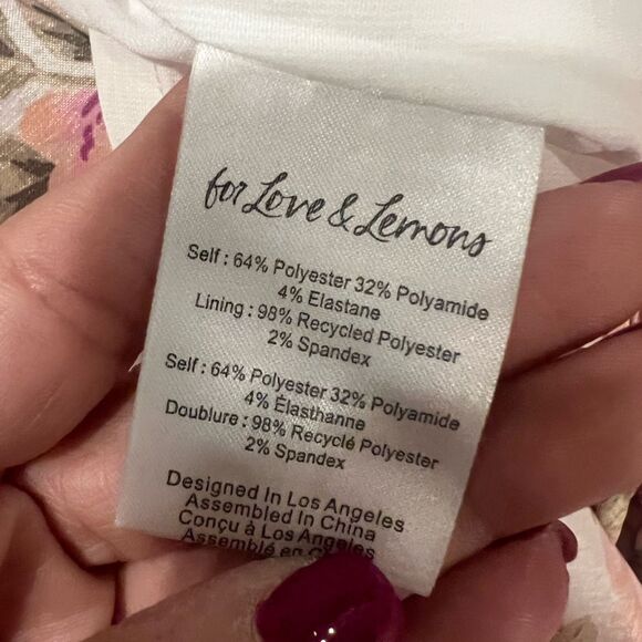 NWT For Love & Lemons Milani Floral Babydoll Mini Dress womens size 1x‎ - Picture 14 of 15